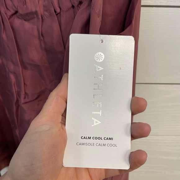 NWT Athleta Calm Cool Cami 100% Cupro Vegan Silk Size XS - Picture 6 of 9